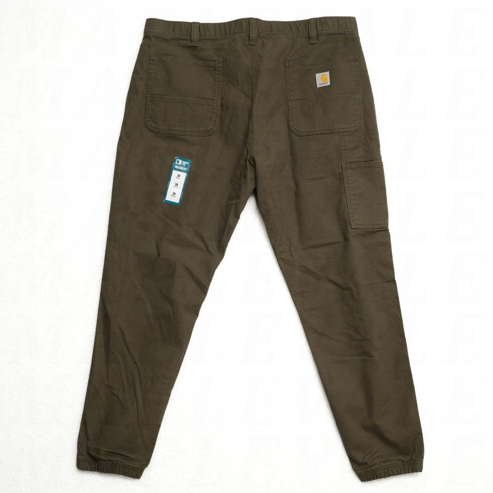 Carhartt Rugged Flex Canvas Jogger Pants Men's Sz 38 Regular Brown BN6889-M